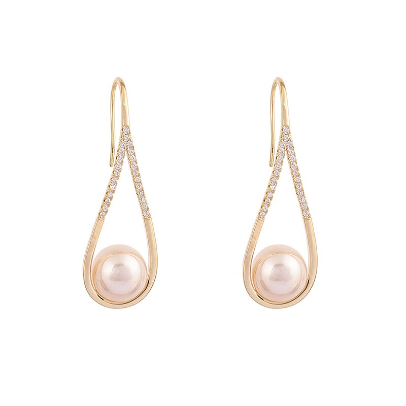 18K Gold Bathed Pearl Earring - Byfirenzzi