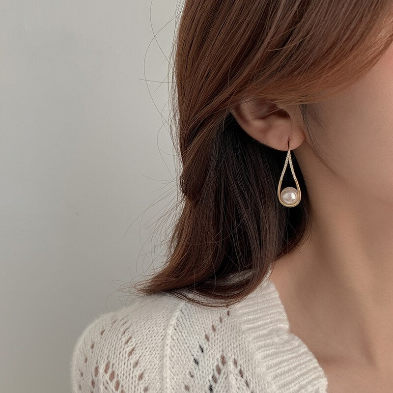 18K Gold Bathed Pearl Earring - Byfirenzzi