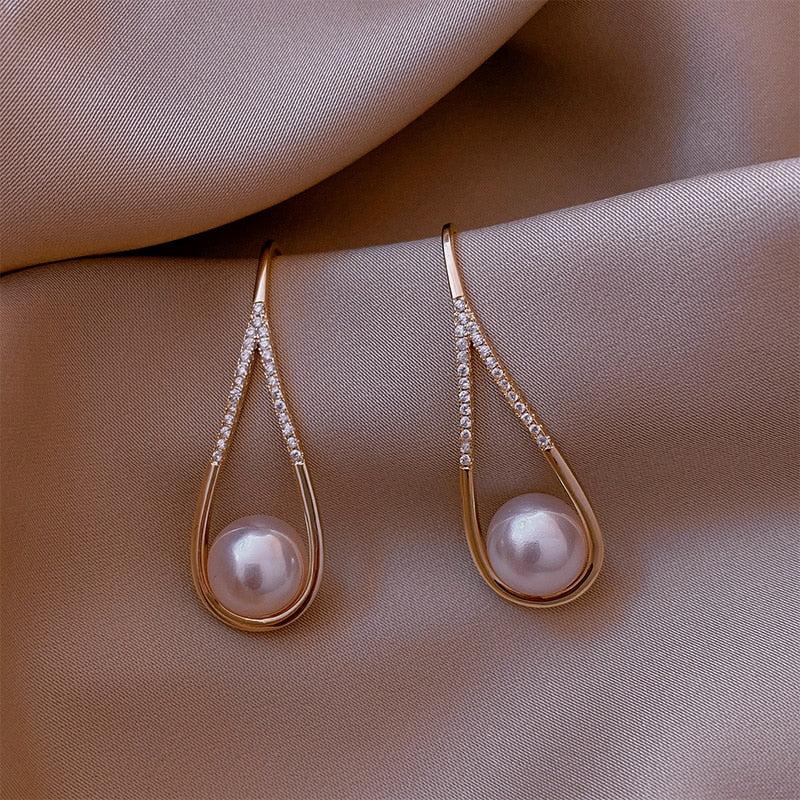 18K Gold Bathed Pearl Earring - Byfirenzzi