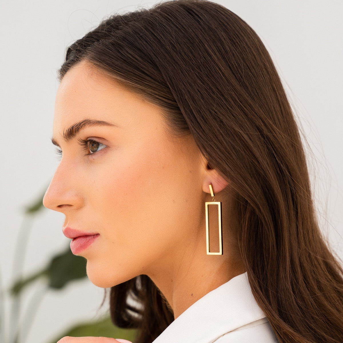 18k gold -plated minimalist earrings - Byfirenzzi