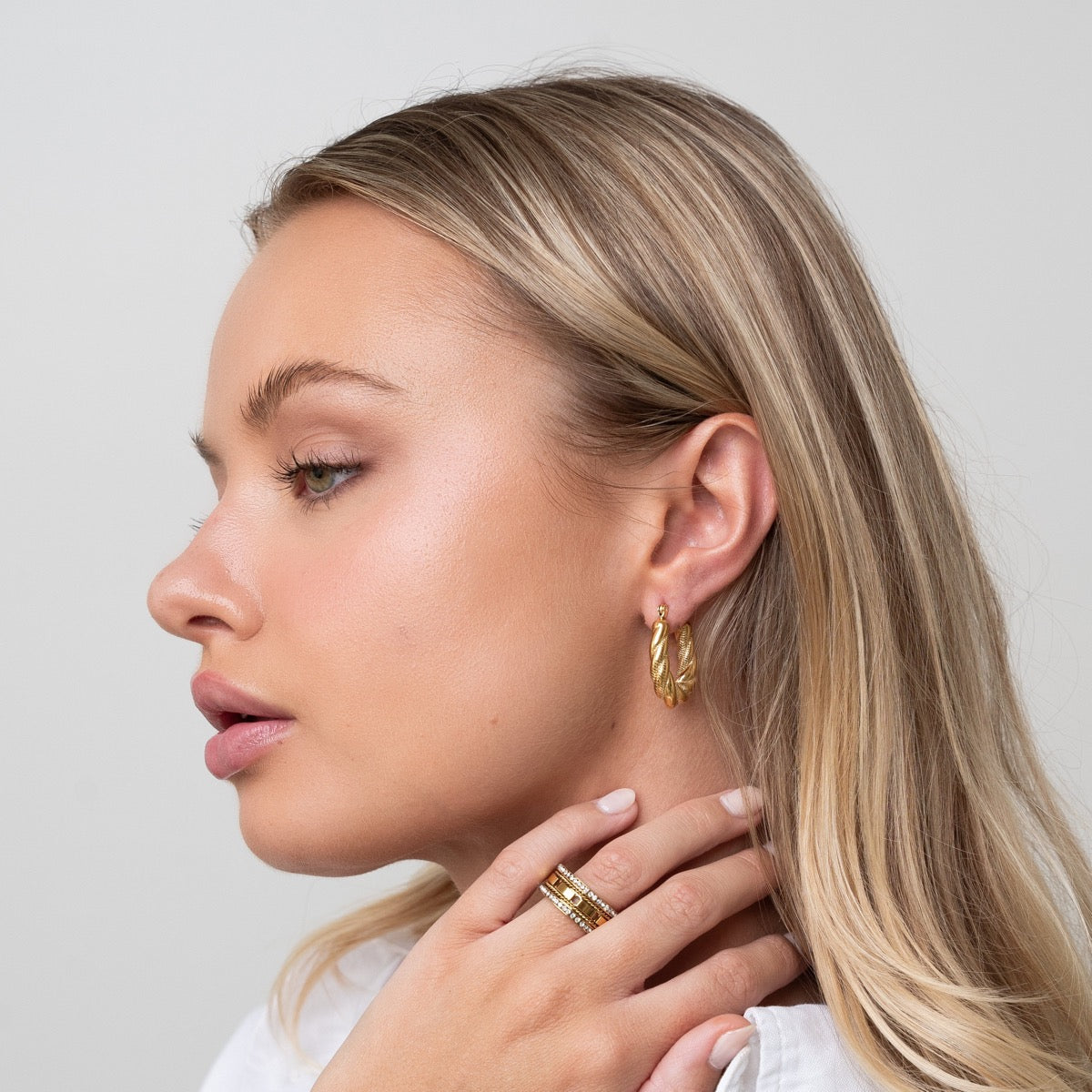 18k gold plated julia earrings - Byfirenzzi