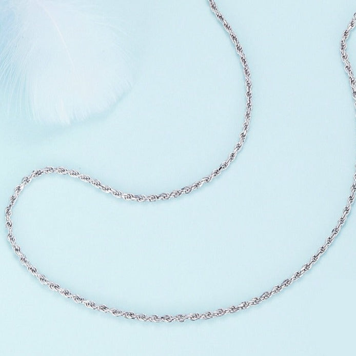 925 SILVER Minimalist rope necklace - Byfirenzzi