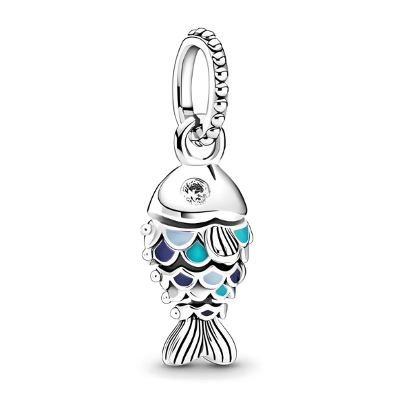 Berloque Peixe Blue Prata 925 - ByFirenzzi