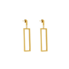 18k gold -plated minimalist earrings - Byfirenzzi