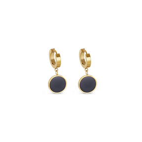 Brincos Noir Banhado em Ouro 18k - ByFirenzzi