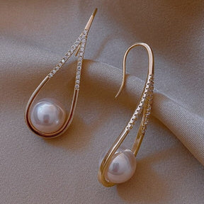 18K Gold Bathed Pearl Earring - Byfirenzzi