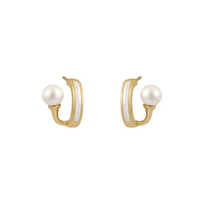 Brinco de Madrepérola Banhado a Ouro 18k - ByFirenzzi