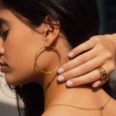 18k-byfirenzzi gold-plated hoop earrings
