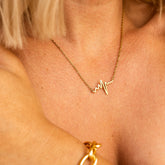 Collier Heartbeat plaqué or 18 carats – ByFirenzzi