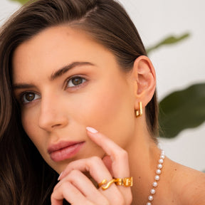 18k gold -plated Eliza earrings - Byfirenzzi