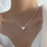 Collier cœur en argent sterling 925 et cristal – ByFirenzzi