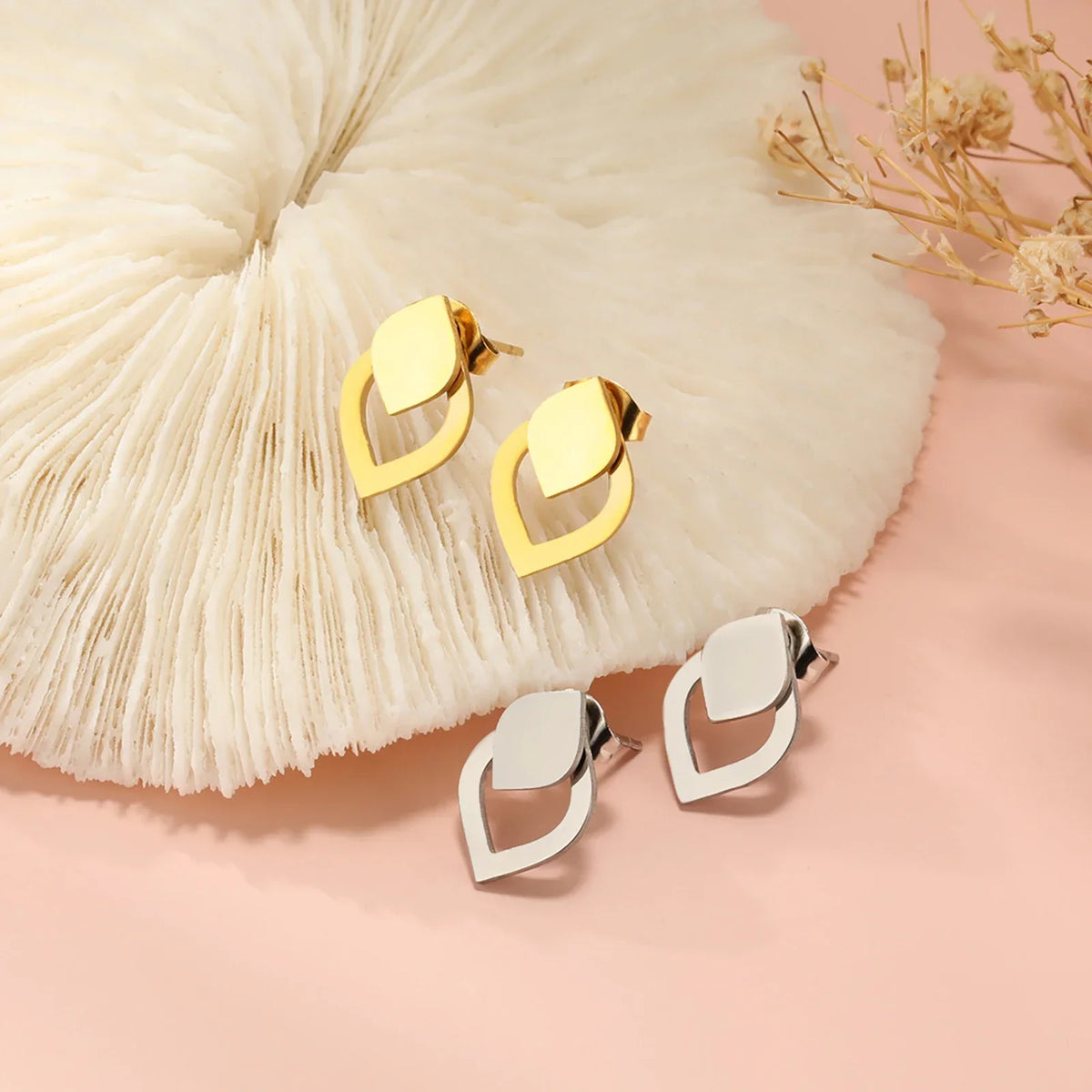 abstract gold earrings