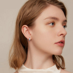 Earring Rounded Roaded Zirconia Star Silver 925 - Byfirenzzi