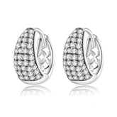 Earring Rounded Roaded Zirconia Star Silver 925 - Byfirenzzi