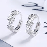 Boucles d'oreilles trois fleurs en argent sterling 925 – ByFirenzzi