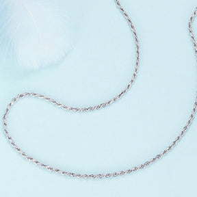 925 SILVER Minimalist rope necklace - Byfirenzzi