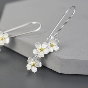 SILVER SILVER FLOWER EARRING - Byfirenzzi