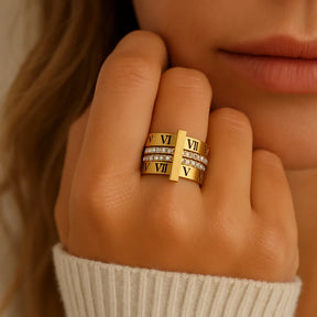 18k Gold-Plated Imperium Lux Ring – ByFirenzzi
