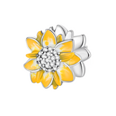 Sonnenblumen-Charm 925 Silber - ByFirenzzi